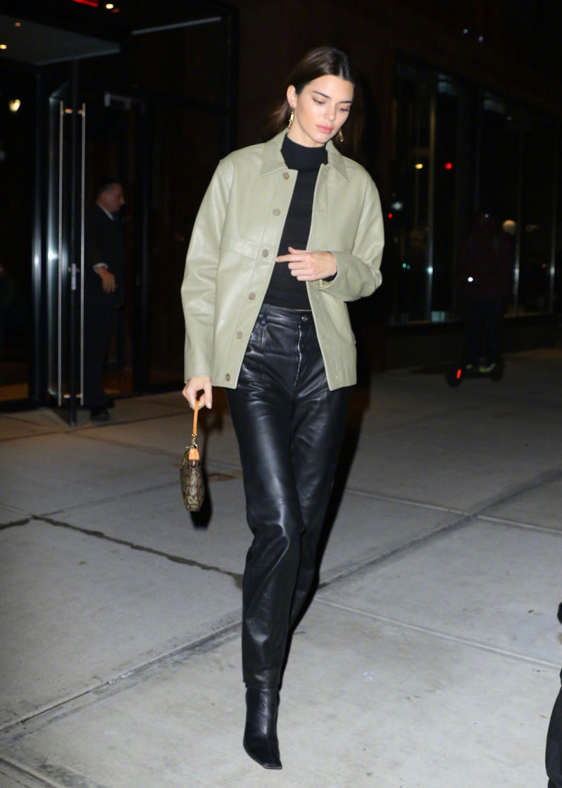 Straight Leg Faux Leather Pants