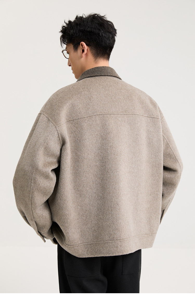 Lamb Wool Lapel Double-faced Wool Jacket
