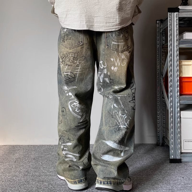 Mens Patchwork Design jeans