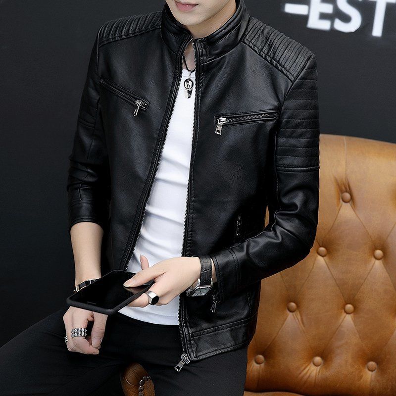 Mens Spring Leather Jacket