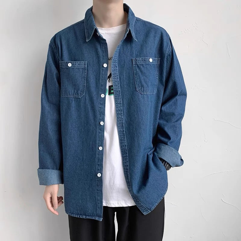 Denim Long Sleeve Shirt Men's