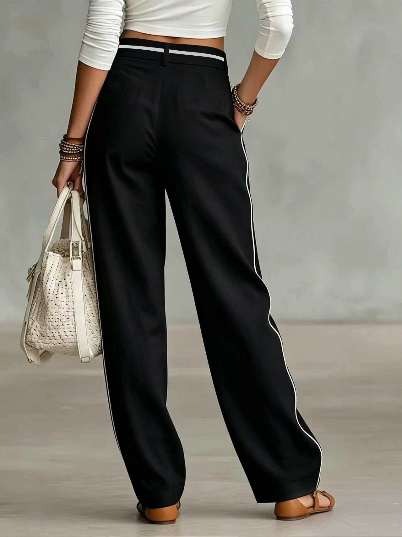 Womens Loose-fitting Versatile Trousers