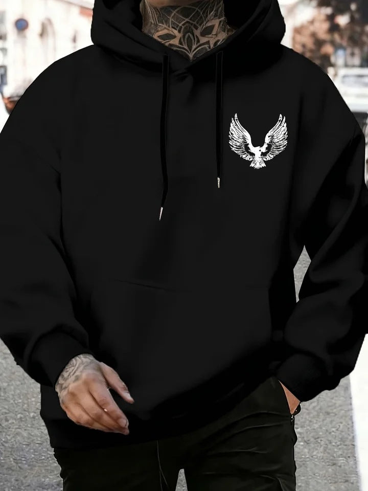 Casual Loose-fitting Hooded Sweatshirt For Warmth