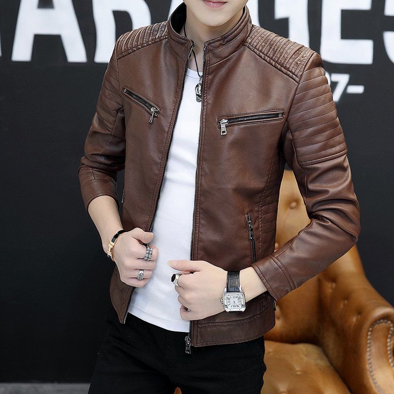 Mens Spring Leather Jacket