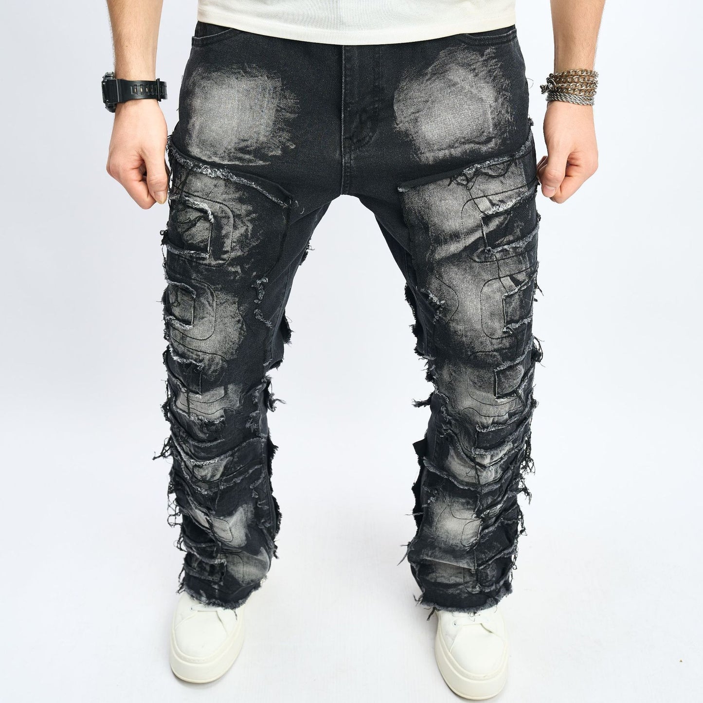 Mens Hip-Hop High-Street Jeans