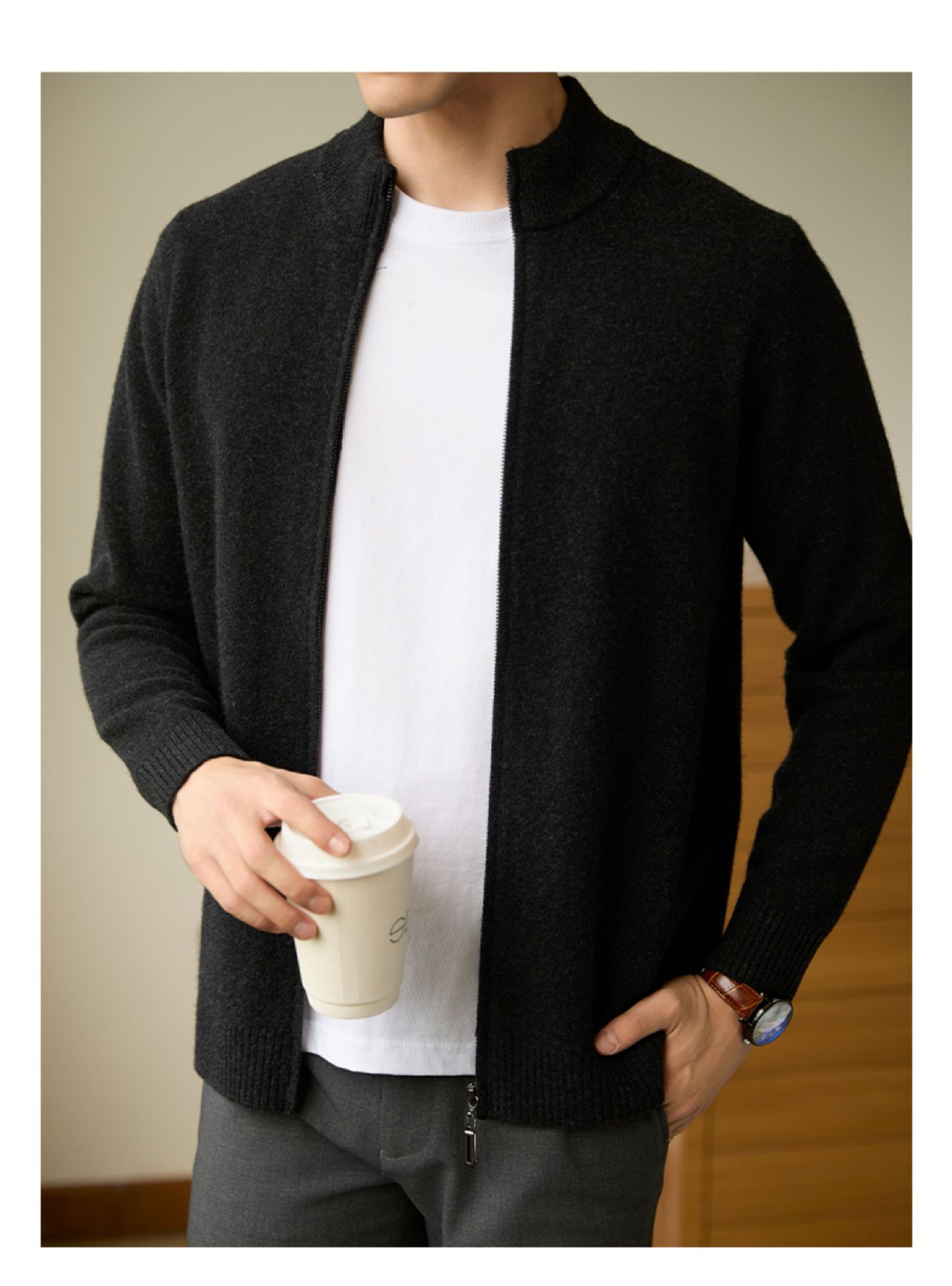 Men's Knitted Casual Jacket