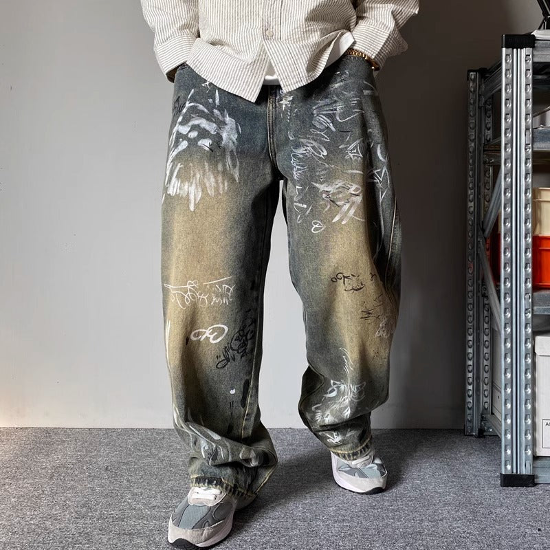 Mens Patchwork Design jeans
