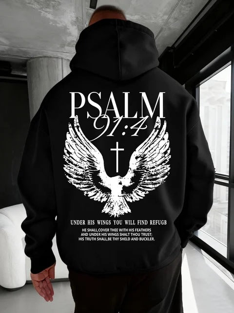 Casual Loose-fitting Hooded Sweatshirt For Warmth