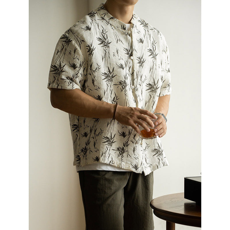 Breathable Ice Silk Cool Feeling Short-sleeved Casual shirt