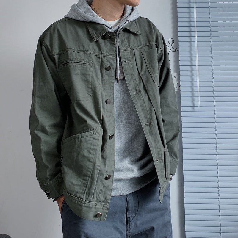 Mens Casual Retro Denim Jacket