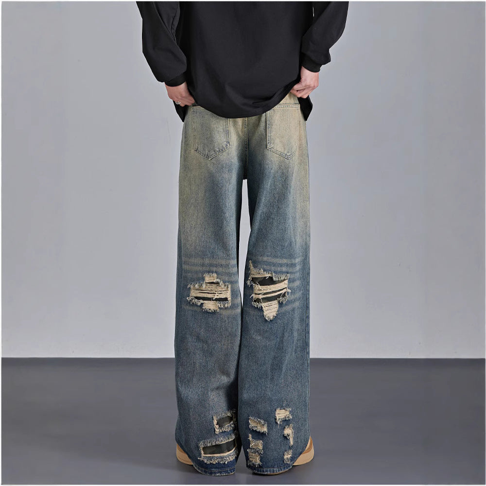 Mens American Camouflage Ripped Jeans