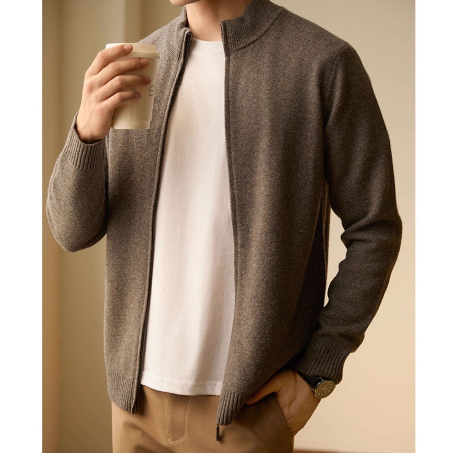 Men's Knitted Casual Jacket