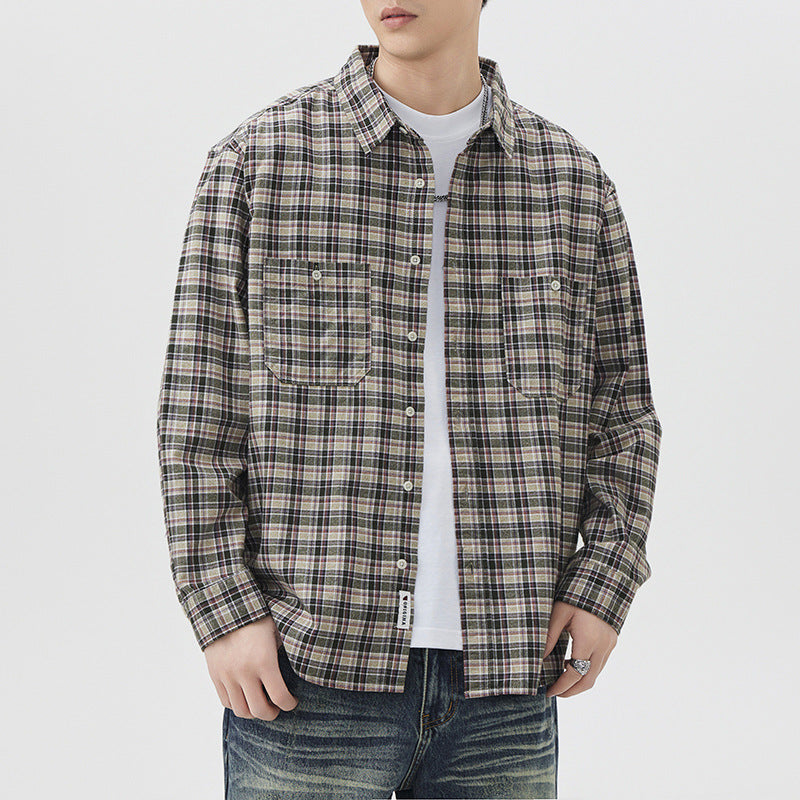 Fashion Fashion Brand Plaid Shirt High Quality Can Be Long Sleeves Inner Wear Coat