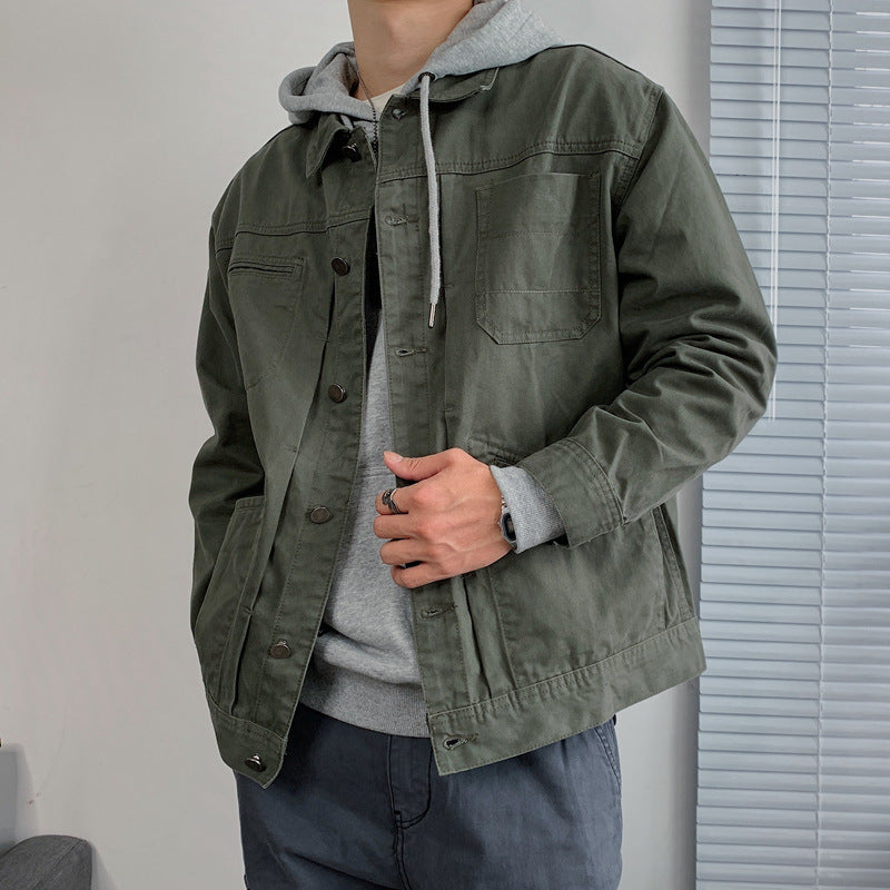 Mens Casual Retro Denim Jacket