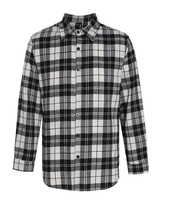 Teenage Men's Checked Long-sleeved Casual Shirt
