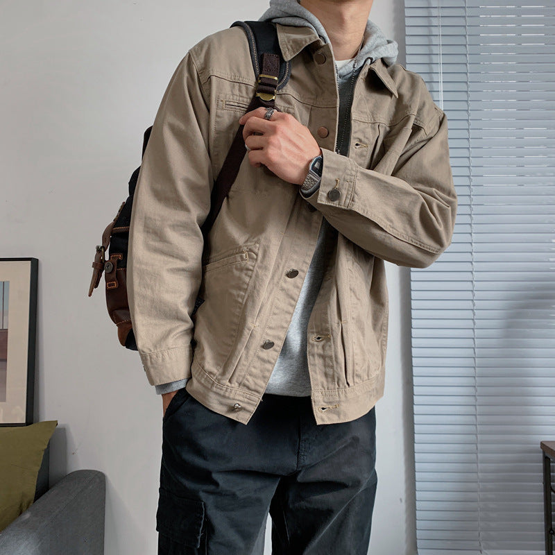 Mens Casual Retro Denim Jacket