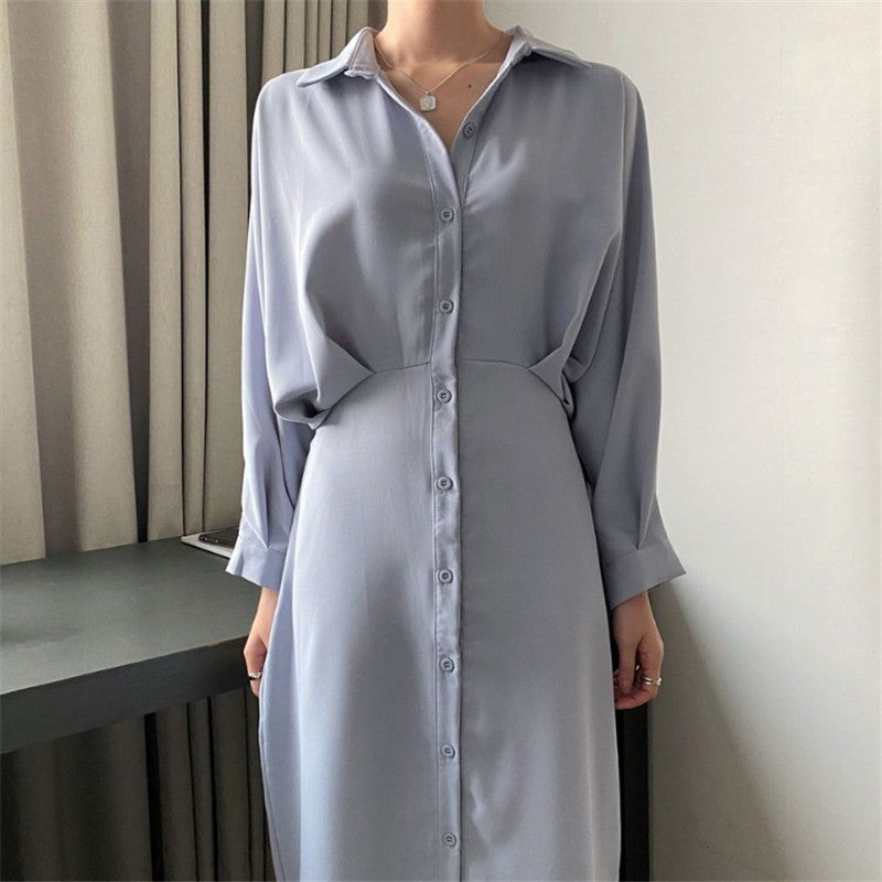 French Elegant Temperament Dress Female Lapel Waist Waist