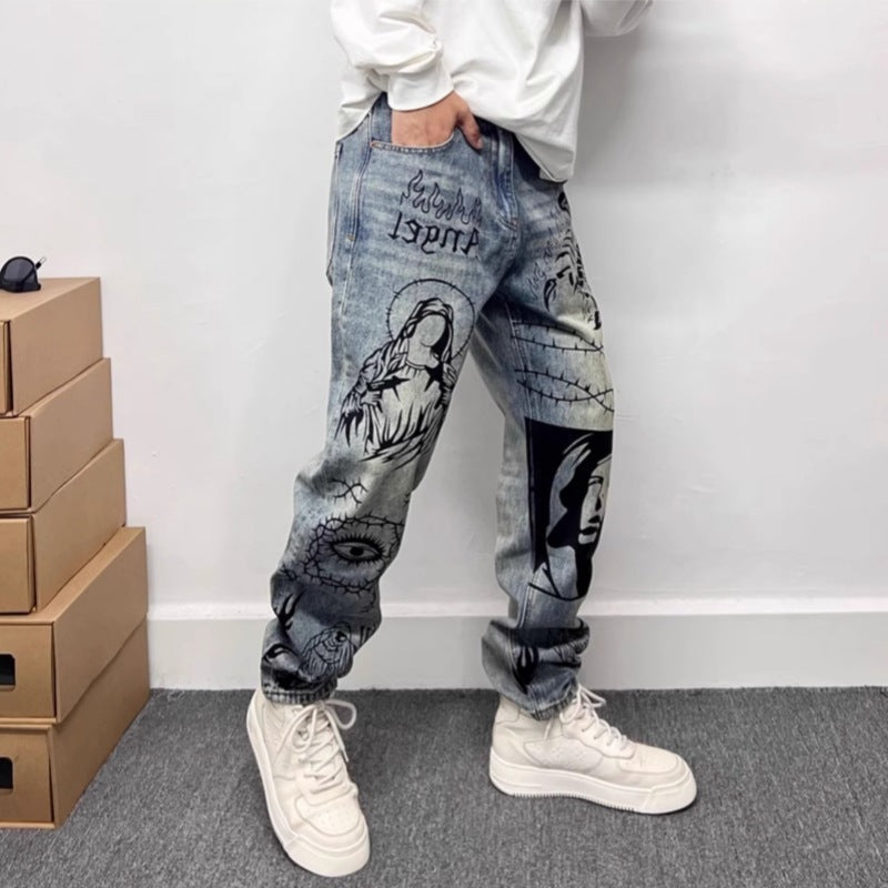 Retro Blue Skinny Jeans