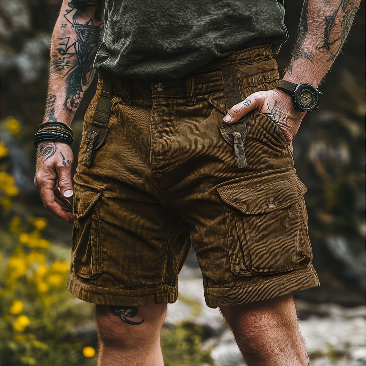 Summer Overalls Pants Men's