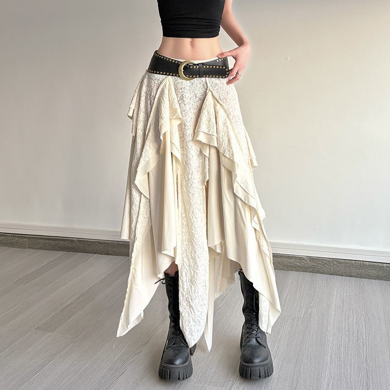 Low-Waist Irregular Skirt
