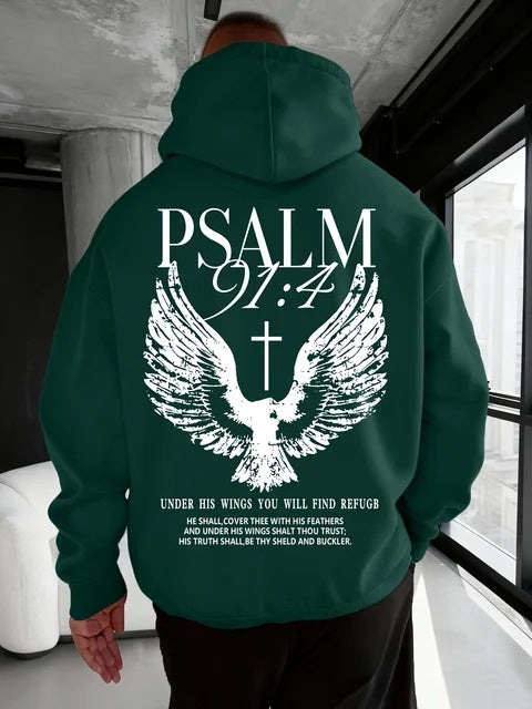 Casual Loose-fitting Hooded Sweatshirt For Warmth