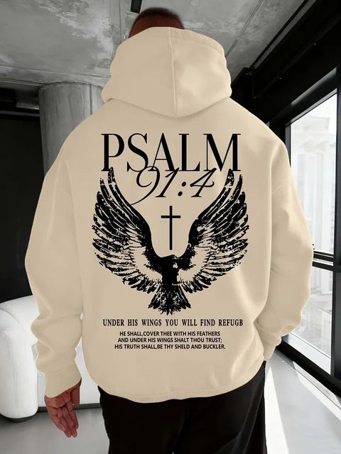 Casual Loose-fitting Hooded Sweatshirt For Warmth