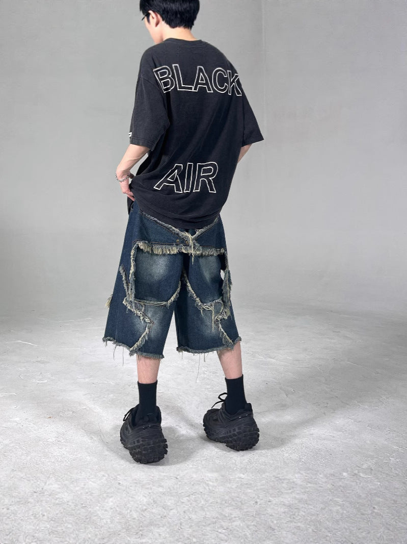 Frayed Denim Shorts