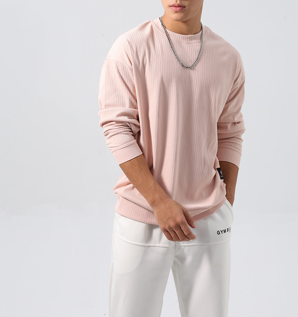 Striped Sports Hoodie With A Relaxed Fit And Dropped Shoulder Sleeves