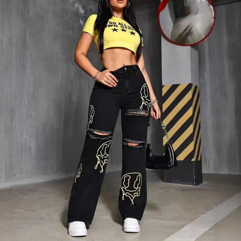 Womens Straight-leg Casual Pants
