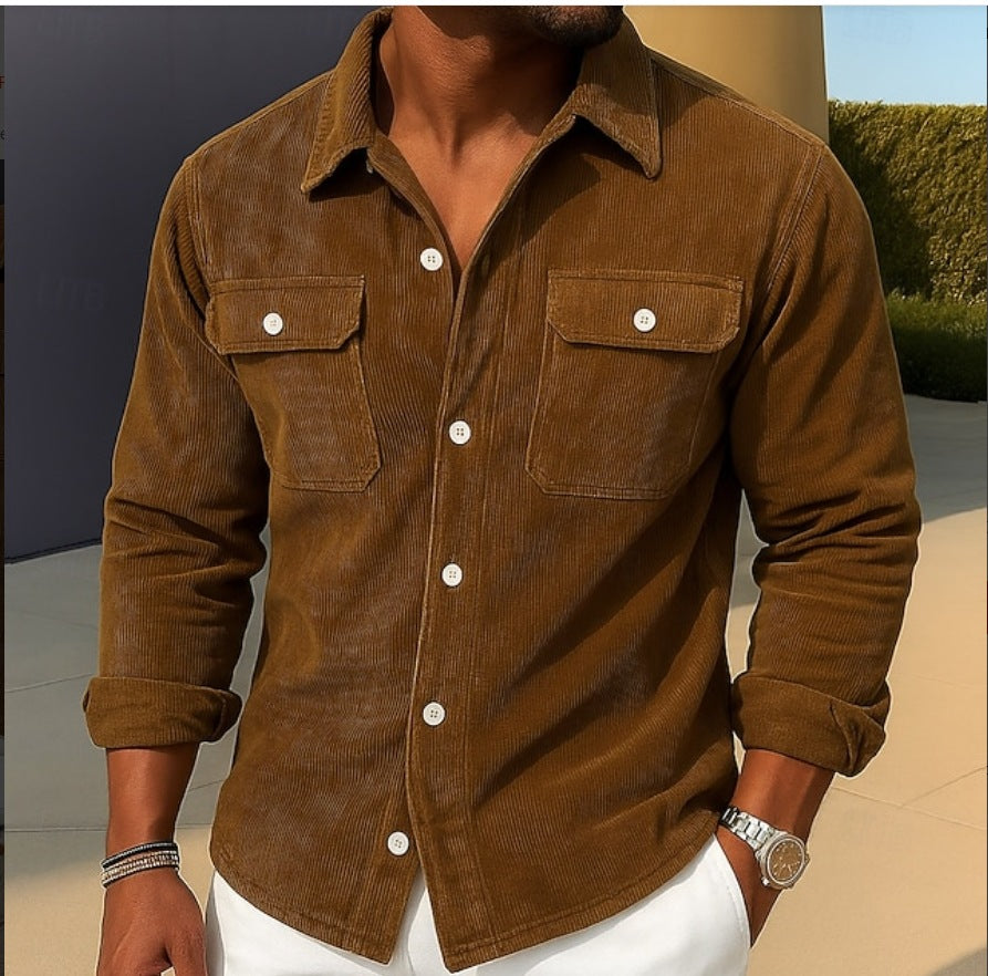 Mens Loose-fit Corduroy Shirt