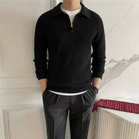 Knitted Polo Sweater With Thermal