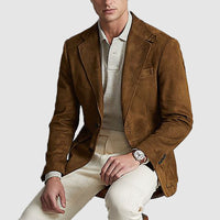 Commute Leisure Printed Double Button Suit Jacket