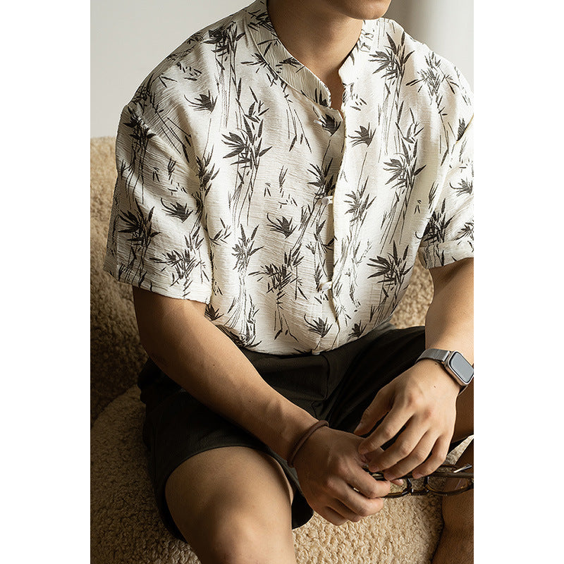 Breathable Ice Silk Cool Feeling Short-sleeved Casual shirt