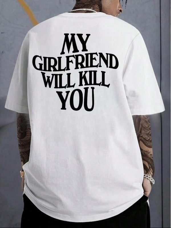 Mens European-size Cotton T-shirt