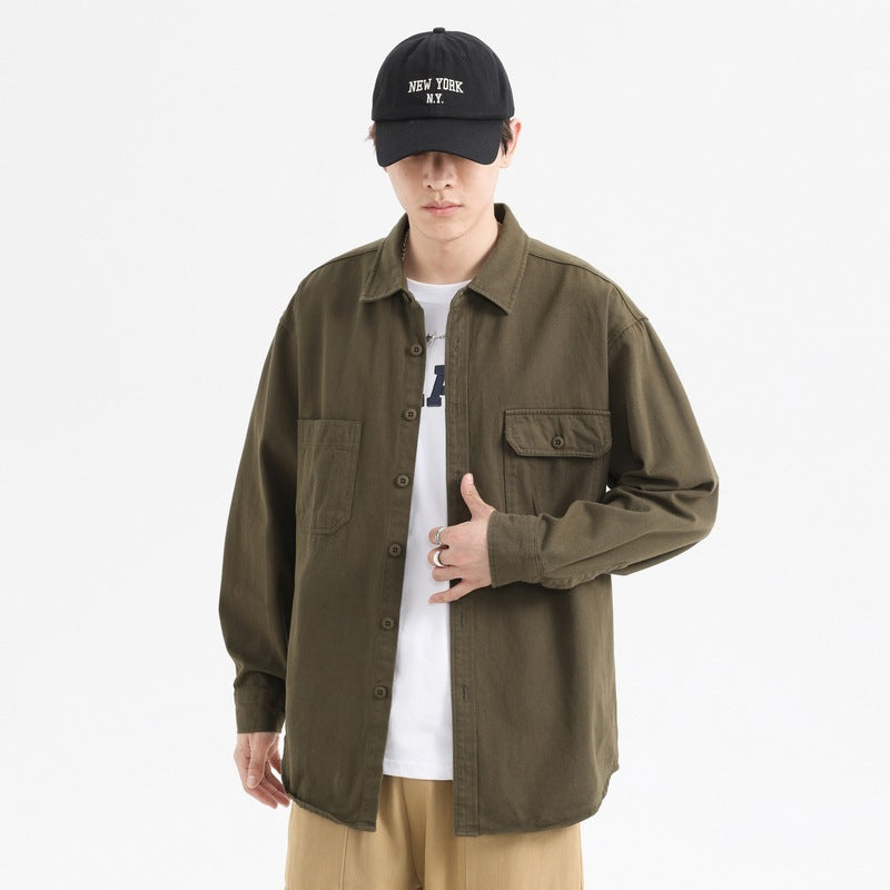 Oxford Cotton  Loose Casual Men's Shirt