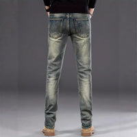 Mens Casual Stretch Slimming Retro Jeans
