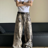 Spring And Summer New 3D Digital Camouflage Printed Denim Trousers For Men