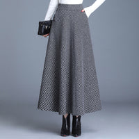 Womens Long Woolen Skirt With A Ful