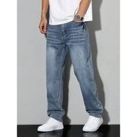 Men's Casual Straight-leg Loose Long Jeans