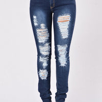 New style denim trousers with ripped jeans