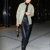 Straight Leg Faux Leather Pants