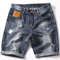Ripped Jeans Men's Loose Large Size Summer Thin Denim Shorts