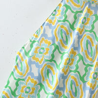 Spring Long Printed Midi Halterneck Dress