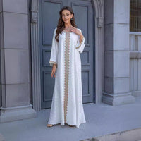 Simple Lace Slim-fit Dubai Women's Dress
