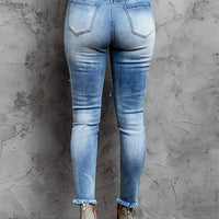 Burrs Tassels Denim Trousers For Women