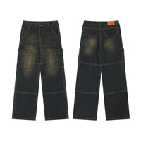 American Retro Jeans Fashion Brand Wide Leg Jeans