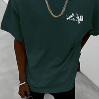 Retro Loose-fit Short-sleeve Printed T-shirt