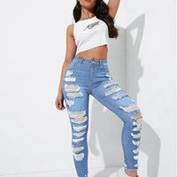 All-match Skinny Denim Trousers For Women