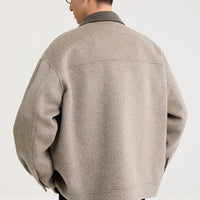 Lamb Wool Lapel Double-faced Wool Jacket