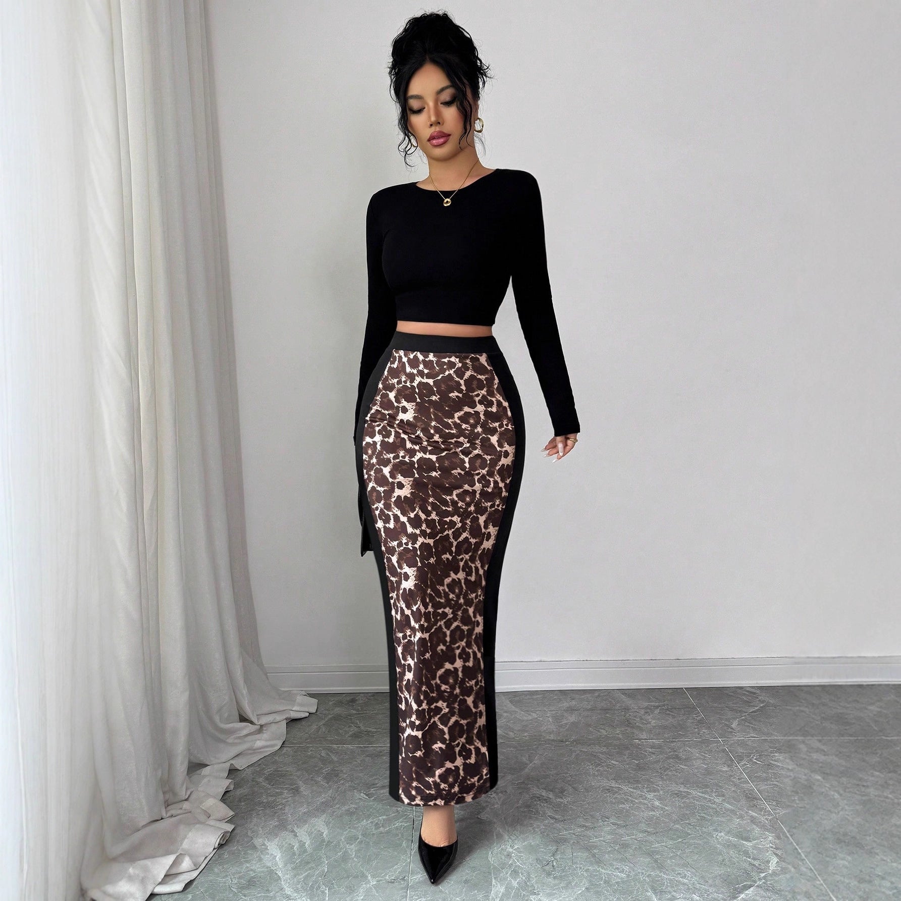 Womens Bodycon Split Skirt